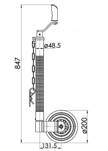 Knott Jockey Wheel Assembly 3500kg