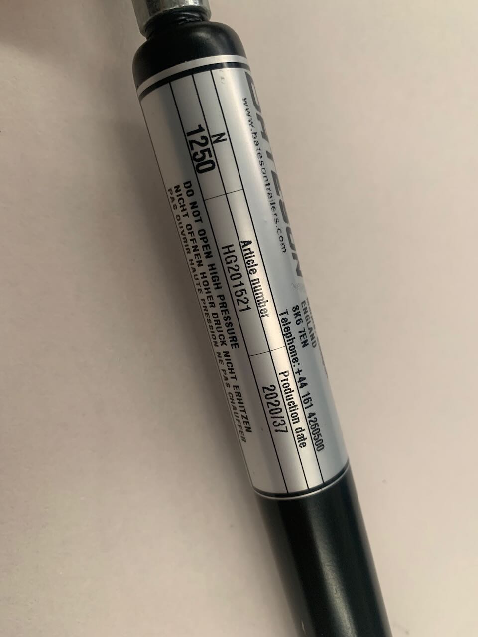 Bateson 1250N Gas Strut