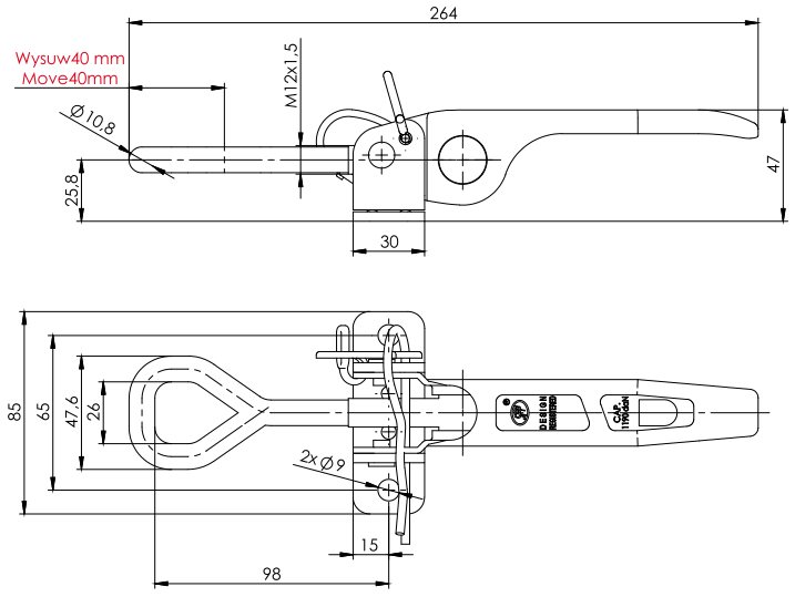 Eccentric Latch to Secure Deck
